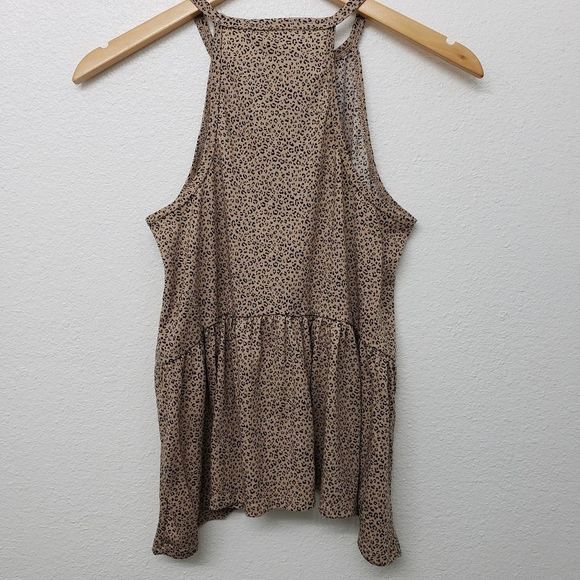 Leopard Print Peplum Top Size S - Picture 4 of 4